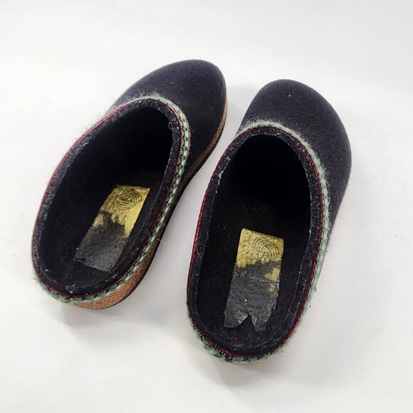 Stegmann Original Wool Clogs Womens Size 6 Black Indoor Outdoor Boho 90s - Picture 4 of 8